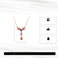 wholesale S925 Sterling Silver Y-Shaped Colored Zircon Pendant Necklace for Women Direct from Manufacturer Wholesale-0-3