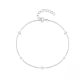 wholesale S925 Sterling Silver Four-pointed Star Zircon Accent Stackable Daily Wear Women's Bracelet Korean Style Niche Design-0-4
