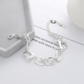 wholesale S925 Sterling Silver European and American Cross-Border Exaggerated Irregular Large Circle Geometric Creative Minimalist Versatile Bracelet-0-1