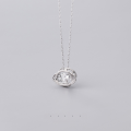 wholesale S925 silver celestial planet necklace, Korean-style minimalist hollow star cosmic pendant collarbone chain D8036-0-3