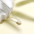 wholesale 925 Sterling Silver Freshwater Pearl Cat Necklace Pendant, Small Niche Design, New Chinese Style Forest-inspired Collarbone Chain Wholesale-0-2