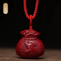 wholesale Metal material Zhu sand genuine product twelve Chinese zodiac fortune bag pendant for men and women purple gold sand money bag necklace accessory Year of the Dragon hanging piece-0-14