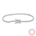 wholesale S925 Sterling Silver Tennis Chain Bracelet with Hip Hop Round Stones, Direct Factory Wholesale-0-5