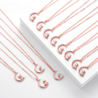 wholesale S925 sterling silver twelve zodiac animal necklace for women, small and unique design, tiger pendant for the year of birth, collarbone chain accessory-Chinese Zodiac Pig-Fashion Necklace>925 Silver