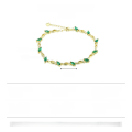 wholesale S925 Sterling Silver Forest Style Bracelet for Women, Summer Versatile Green Crystal Zircon Bracelet Accessory-0-2