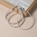 wholesale S925 Silver Exquisite Minimalist High-End French Beaded Bracelet with Domestic Strong Light Swarovski Crystal S7434-0-1