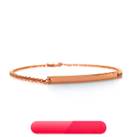 wholesale 925 Silver 35mm Long Strip Arc Engraved Fashion Minimalist European and American Personalized Bracelet for Women-Rose gold>copper