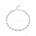 wholesale S925 Sterling Silver Oval Zircon Bracelet for Women, Luxe Minimalist Style, Versatile and Fashionable Jewelry-0-5