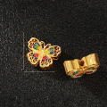 wholesale Gold-plated 925 Silver Enamel Butterfly Pendant for DIY Bracelet Necklace Accessory Hand Weaving Materials-0-14