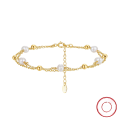 wholesale S925 Sterling Silver Cloud-Pull Jewelry Cultured Freshwater Pearl Double Chain Twisted Bracelet, Elegant Retro Versatile-0-5