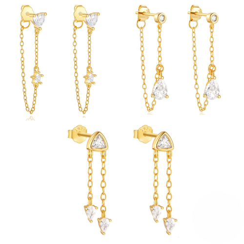 Polished Drop Leverback Dangle Earrings in White Gold