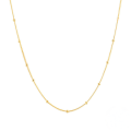 wholesale 18K Gold Plated S925 Sterling Silver Simple Layering Bean Necklace, Versatile Collarbone Chain-0-5