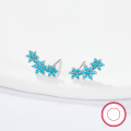 wholesale S925 Sterling Silver Flower-Embedded Zircon Earrings with High-End Aesthetic, Ins Style European and American Cross-Border Jewelry-0-10
