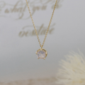 wholesale S925 Silver Geometric Lavender Amethyst Necklace, Petite and Fresh Sweet Style-0-1