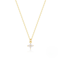 wholesale S925 Sterling Silver Four-leaf Clover-Gold-Necklace 925 Silver