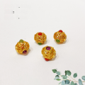 wholesale Metal material: Gold-plated 925 silver hollow ball large spacer bead accessory bracelet DIY handmade semi-finished product new special offer-0-3