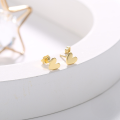 wholesale S925 Sterling Silver Minimalist Tiny Smooth Heart Stud Earrings, Korean Style Simple And Fresh Outfit Accessories-0-3