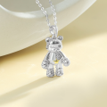 wholesale 925 Silver Original Design Cute Cartoon Bear Necklace for Women, High-End Fashion Jewelry Wholesale, Versatile Trendy Necklace for Women-0-2