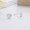 wholesale S925 Sterling Silver Minimalist Korean-Japanese Style Crystal-Inlaid Stud Earrings, Versatile and Elegant for Daily Wear-0-0
