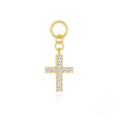 wholesale S925 Sterling Silver rhinestone cross charm drop earrings, versatile accessories for women-0-5