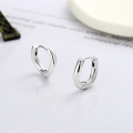 wholesale S925 Sterling Silver French-style Round Hoop Twisted Texture Subtle Detail Creative Design Minimalist Commuter Earrings-0-0