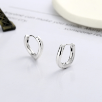 wholesale S925 Sterling Silver French-style Round Hoop Twisted Texture Subtle Detail Creative Design Minimalist Commuter Earrings-YFR276/approx. 3.8g>925 silver