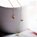 wholesale 18K gold floral earrings for women, new forest-style fresh and sweet fashion OL earrings, 9K gold ear wires, perfect gift for girlfriend-0-1
