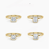 wholesale S925 Sterling Silver Solitaire Ring with 1 Carat Radiant Cut Moissanite for Wedding, Cross-border-1 carat moissanite ring (princess cut)  US size 7 (domestic size 15)