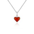 wholesale 925 Sterling Silver Heart-shaped Red Agate Necklace for Women, Xiaohongshu Same Style Versatile Pendant Collarbone Chain Jewelry Wholesale-0-0