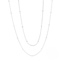 wholesale S925 Sterling Silver Beaded Chain Women's Layering Necklace, Fast Selling Fashion Versatile Simple Collarbone Jewelry-0-4