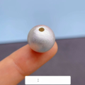 wholesale 999 Pure Silver Beads Loose Beads Matte Beads Ancient Method Silver Beads Round Beads Handmade DIY Beading Materials Pure Silver Accessories Single Bead-0-20