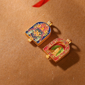 wholesale S925 ancient silver gold-plated enamel cloisonné Green Tara and Palden Lhamo pendant necklace DIY accessory-0-5