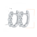 wholesale S925 Silver Korean Style Snowflake Hexagram Earrings, Ins Fashion New Floral Design Ear Studs for Women-0-0