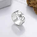 wholesale S925 Silver Retro Vintage Style "Wealth and Fortune" Ethnic Trendy Creative Adjustable Ring-0-1
