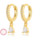 wholesale 925 Sterling Silver Small and Exquisite Ear Hoops for Women with Inlaid Diamond-Colored Zirconia Dopamine Earrings for Cross-Border Supply Wholesale-0-4