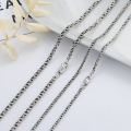 wholesale S925 Sterling Silver Retro Distressed Interwoven Twist Chain Versatile for DIY Matching Collarbone Necklace and Sweater Pendant-0-0