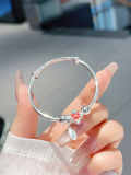 wholesale 999 Sterling Silver Bracelet for Big Kids, Girl Student's Birthday Gift with Design Sense-0-31
