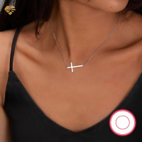 wholesale S925 Sterling Silver Cross Pendant Necklace for Women, Minimalist and Versatile Choker, Light Luxury and Unique High-End Feel-Small Cross Necklace 925 Silver