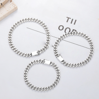 wholesale S925 Sterling Silver Classic Miami Cuban Chain Bracelet Cross-border Fashion Unisex Hand Jewelry for Men and Women-251SW/16cm approx. 13.9g>925 silver