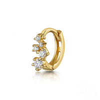 wholesale S925 Sterling Silver Cartilage Piercing Zircon Ear Cuff, An Ins Punk Style Ear Bone Clip-Single gold #7>925 silver