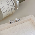 wholesale S925 Sterling Silver Bow Ear Studs Women Korean New Style Elegant Minimalist Luxury Small Trendy High-End Ear Piercing Earrings-0-3