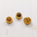 wholesale S925 Gold-Plated Silver with Natural Tiger Eye Stone Bead Spacers Semi-Finished DIY Jewelry Crystal Gemstone Bracelet Necklace Accessories-0-8