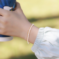 wholesale Metal material new simple and fashionable millet bead bracelet women's strong light natural freshwater pearl double layer bracelet manufacturer wholesale-0-2