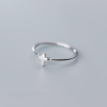 wholesale S925 Sterling Silver Cross Ring for Women, Korean Style, Simple and Fresh, Minimalist Tail Ring J5754-0-4
