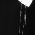 wholesale S925 silver temperament long chain tassel sequin earrings for women, summer Korean-style lady earrings G9954-0-1