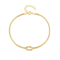 wholesale S925 Sterling Silver Snake Bone Chain Couple's Daily Bracelet, Korean-style, Elegant And Lightweight Luxury-Gold 925 silver