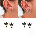 wholesale S925 Sterling Silver Marquise Zircon Stud Earrings, Cross-border Best-selling Trendy Creative Ins Style-0-1