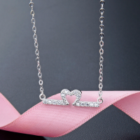 wholesale S925 Silver Korean-style Minimalist Student Pendant Heartbeat Choker Necklace for Women, Swan Kiss Cross-border Necklace-Fashion necklace>925 silver