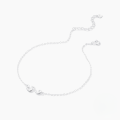 wholesale S925 Sterling Silver Adjustable Wave-shaped Pendant Anklet, Minimalist and Premium-0-4