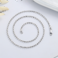 wholesale S925 Sterling Silver DIY Free Matching Engraved Bead Chain Square Bead Single Necklace Sweater Chain-0-2